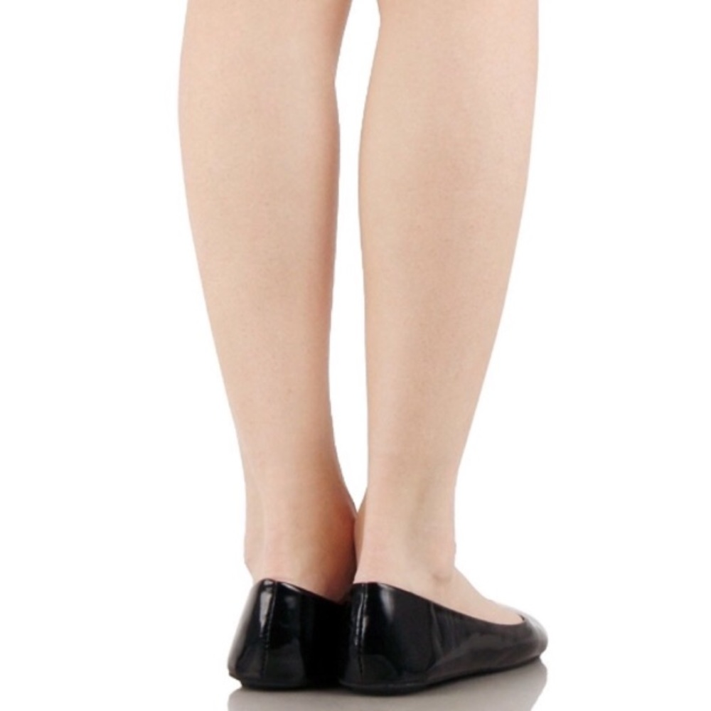 🌼 Classic Round Toe Ballet Flats Black Patent - Picture 2 of 6